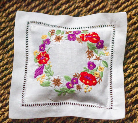 Lavendelpute fargerik blomsterkrans