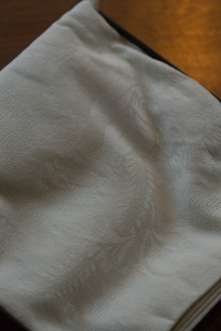 Silke/ullsjal, hvitt